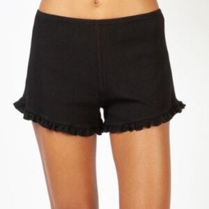 HARDTAIL BLACK RUFFLE SHORTS